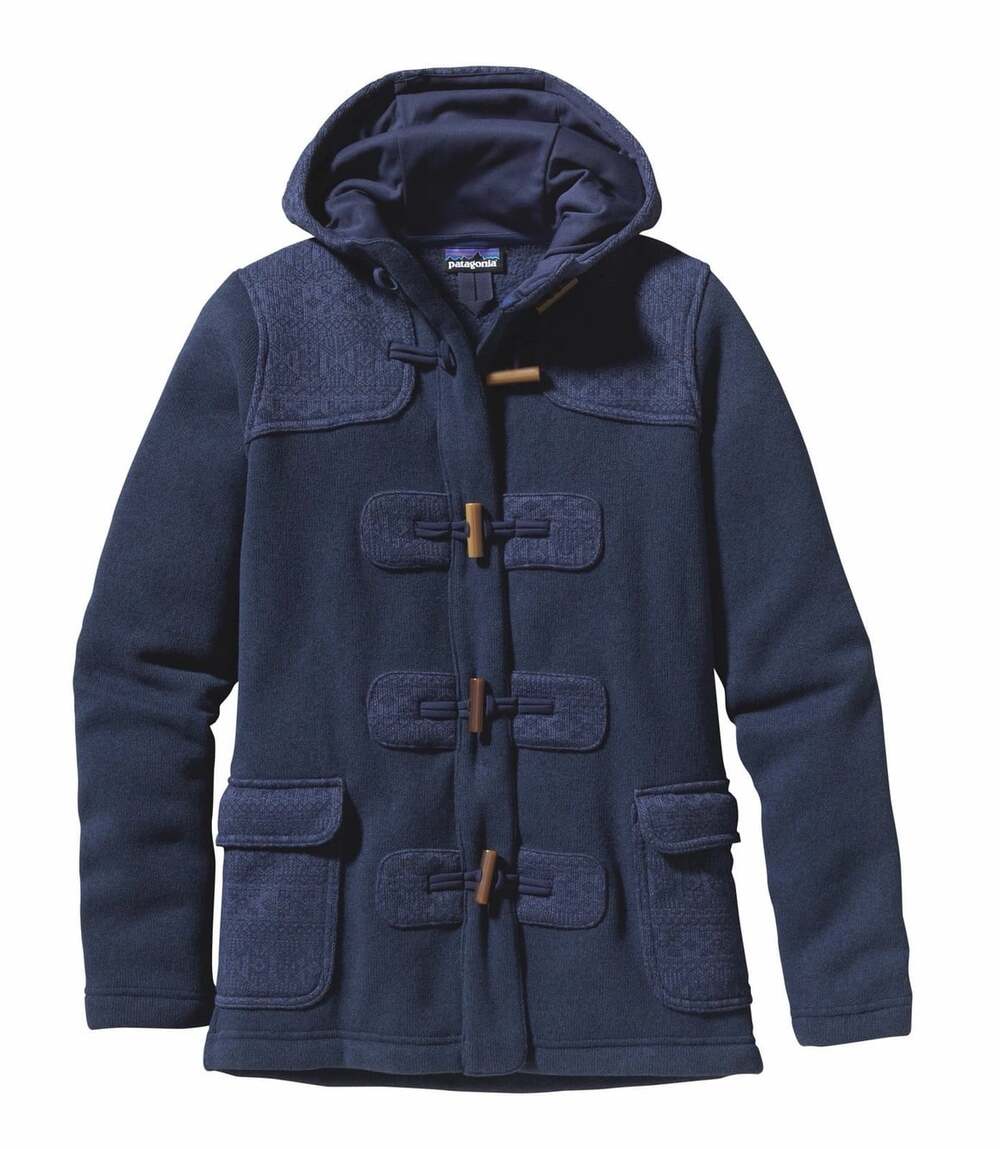 Patagonia Women’s Better Sweater Icelandic Coat Navy Blue Size M Toggle Fleece